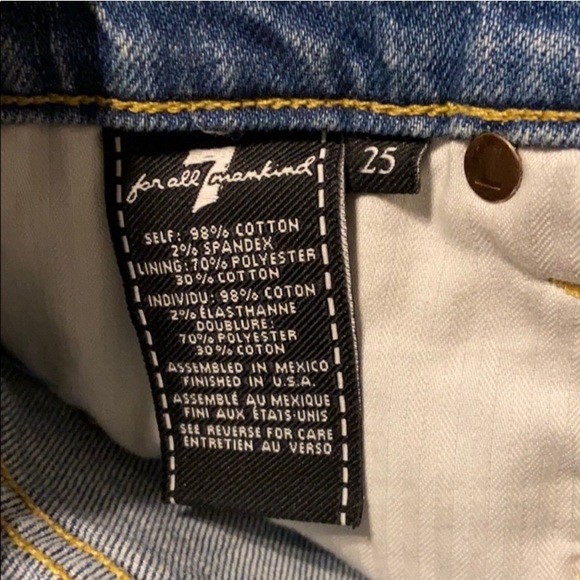 7 For All Mankind Jean Shorts - Picture 6 of 11